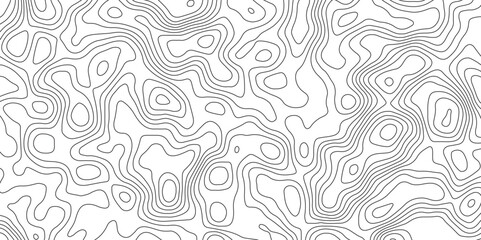 Abstract design with Seamless pattern with lines Topographic map. geographic mountain relief. Retro topographic map. geographic contour map paper texture. terrain path isolated on a white background. 