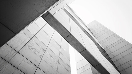 Abstract geometric lines of modern buildings.