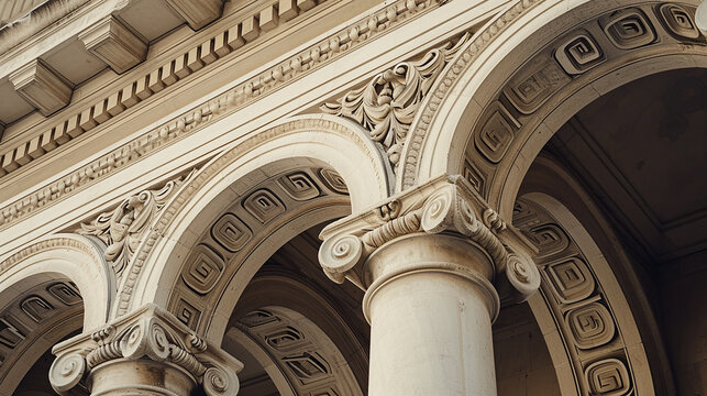 Details classical arches and their fine architectural details