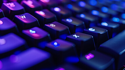 Extreme close-ups of keyboard keys and tactile details.