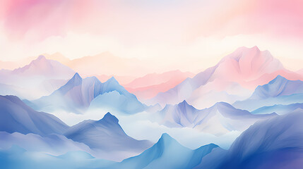 Aerial view of mountain peaks, mountain aerial photography PPT background illustration - obrazy, fototapety, plakaty