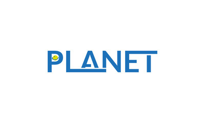 Initial P Planet Logo, typographic planet text logo, with the letter P joining the orbital lines and stars, flat design logo template, vector illustration