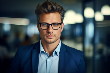 Professional workers at workspace office managers confident successful people Generative AI