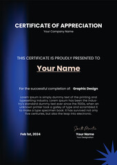Modern Certificate of Appreciation, Acknowledgment of Excellence, Employee of the Month Template