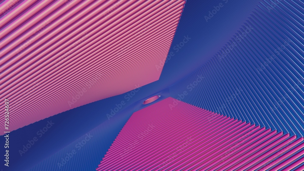 Poster Beautiful abstract colorful swirl background with shiny, dynamic starburst rings, in a 3D rendered loop video for design..