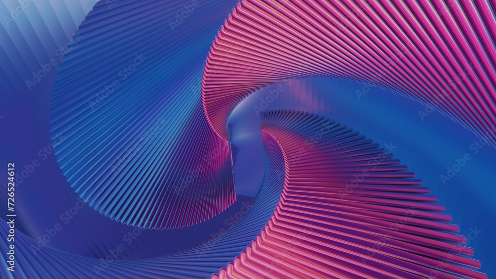 Poster Beautiful abstract colorful swirl background with shiny, dynamic starburst rings, in a 3D rendered loop video for design..
