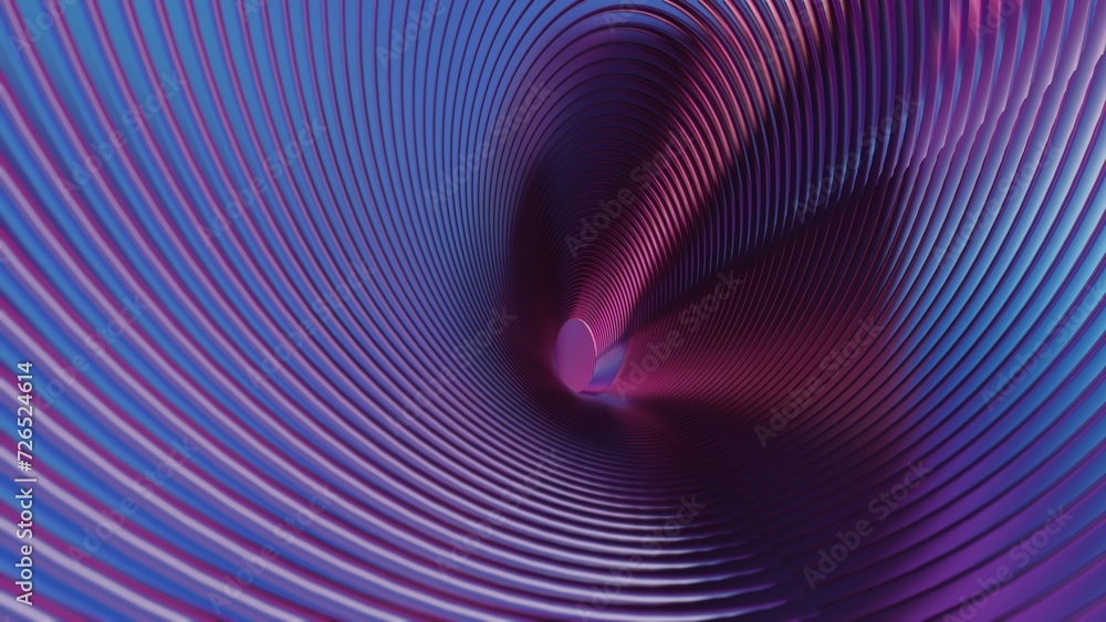 Poster Beautiful abstract colorful swirl background with shiny, dynamic starburst rings, in a 3D rendered loop video for design..