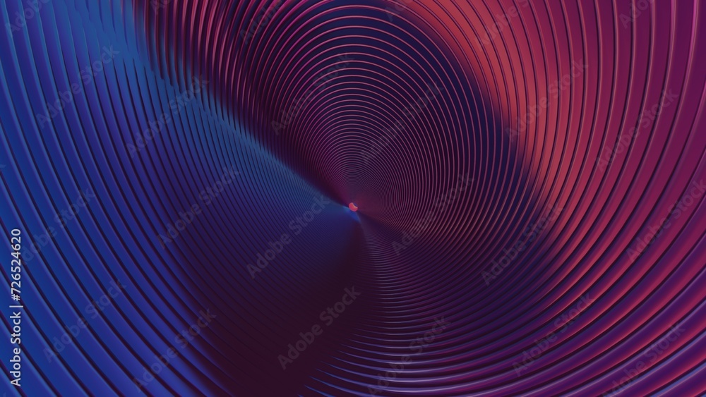 Aufkleber Beautiful abstract colorful swirl background with shiny, dynamic starburst rings, in a 3D rendered loop video for design..