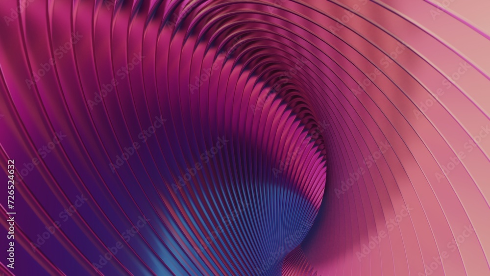 Poster Beautiful abstract colorful swirl background with shiny, dynamic starburst rings, in a 3D rendered loop video for design..