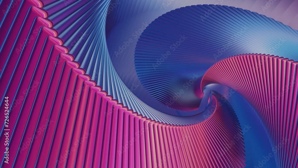 Poster Beautiful abstract colorful swirl background with shiny, dynamic starburst rings, in a 3D rendered loop video for design..