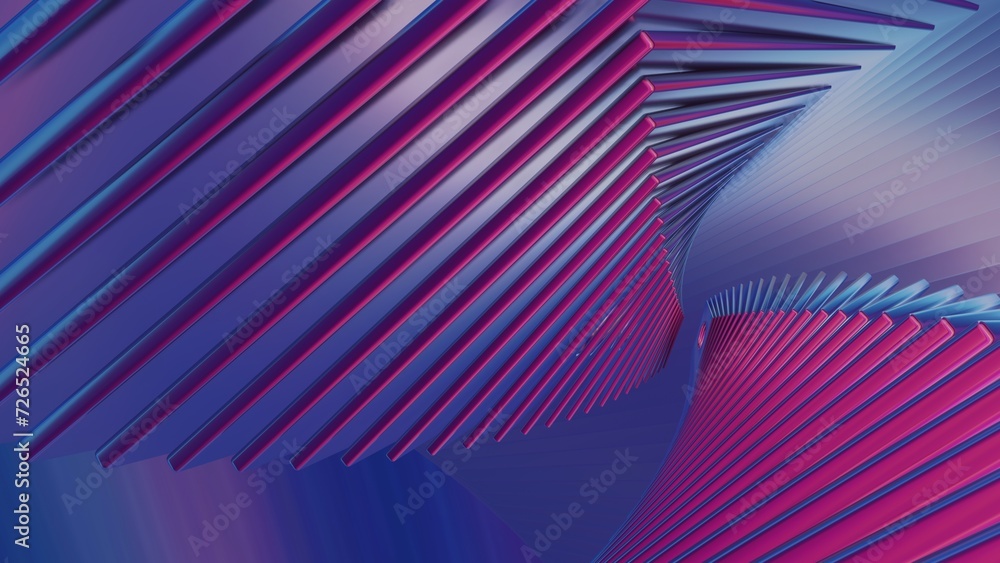 Poster Beautiful abstract colorful swirl background with shiny, dynamic starburst rings, in a 3D rendered loop video for design..