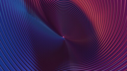 Beautiful abstract colorful swirl background with shiny, dynamic starburst rings, in a 3D rendered loop video for design..