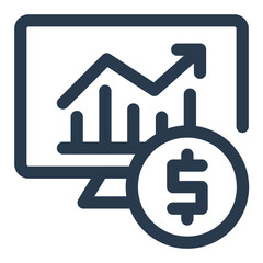 Dynamic Stock Market Analysis and Trading Vector Icon Illustration