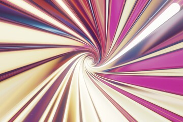 3D abstract image of a multicolored tunnel with stars, creating a vibrant and mesmerizing cosmic journey.