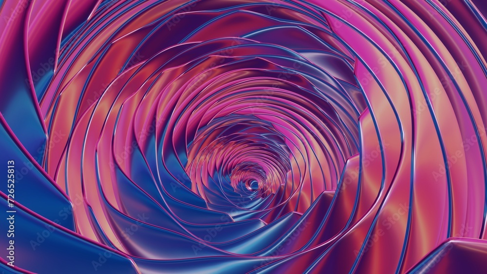 Poster A 3D rotation background with astonishing colors, creating a mesmerizing and dynamic visual experience