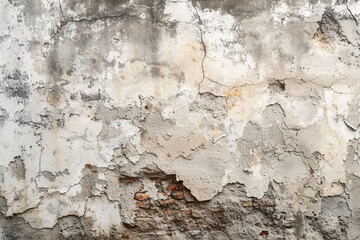 Aged cement wall texture with clean, smooth, and polished building pattern, abstractly displaying vintage cracks, spray, and rough stone