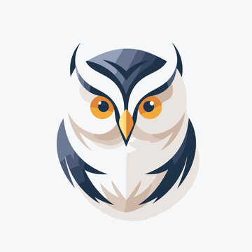 Owl head vector icon. Owl head vector logo. Owl head vector icon
