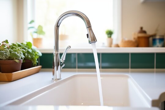 water saving faucet with slow drip in bathroom sink