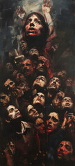 Tormented Souls: The Desolation of Purgatory in a Chilling Illustration