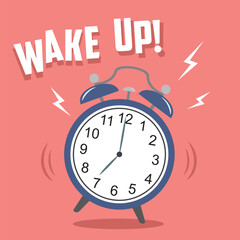 wake up vector art illustration design