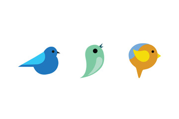 Free vector abstract bird with speech bubble form