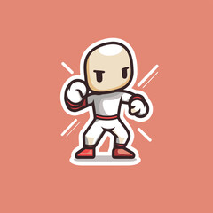 Robot cartoon icon. Vector illustration of a funny robot character.