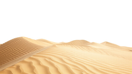 Sand dunes isolated on transparent or white background, png