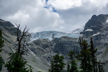 Glacier on top of mountain