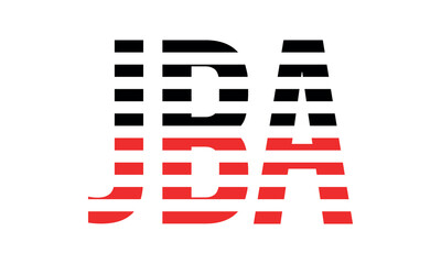 JBA three initial letter iconic line negative space minimal logo design vector template. monogram, abstract, wordmark, business, typography, minimalist, brand, company, flat, modern, unique, simple