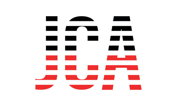 JCA three initial letter iconic line negative space minimal logo design vector template. monogram, abstract, wordmark, business, typography, minimalist, brand, company, flat, modern, unique, simple