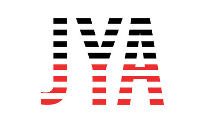 JYA three initial letter iconic line negative space minimal logo design vector template. monogram, abstract, wordmark, business, typography, minimalist, brand, company, flat, modern, unique, simple