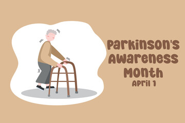 vector graphic of Parkinson's Awareness Month ideal for Parkinson's Awareness Month celebration.