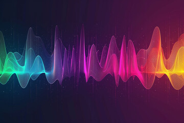 abstract background with equalizer colorful waveform, Generative Ai