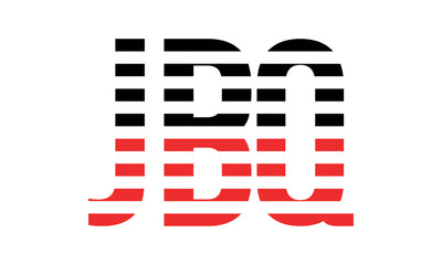 JBQ three initial letter iconic line negative space minimal logo design vector template. monogram, abstract, wordmark, business, typography, minimalist, brand, company, flat, modern, unique, simple