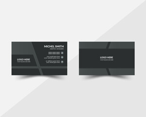 modern business card template, abstract business card and creative design, editable vector template design