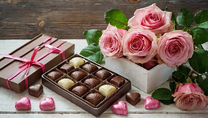rose and chocolate san Valentin 
