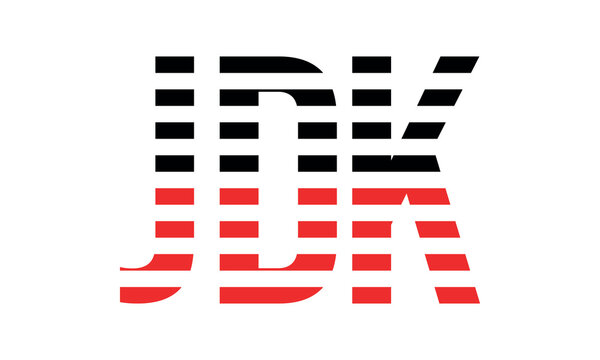 JDK three initial letter iconic line negative space minimal logo design vector template. monogram, abstract, wordmark, business, typography, minimalist, brand, company, flat, modern, unique, simple