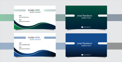 new modern professional visiting card design with 3 colors