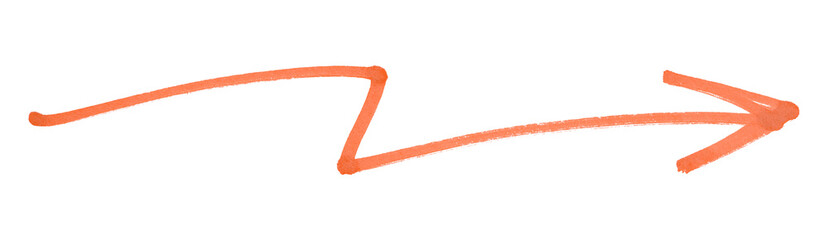 Orange arrows isolated on transparent background