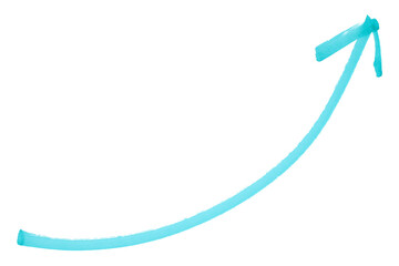Light blue arrows isolated on transparent background.