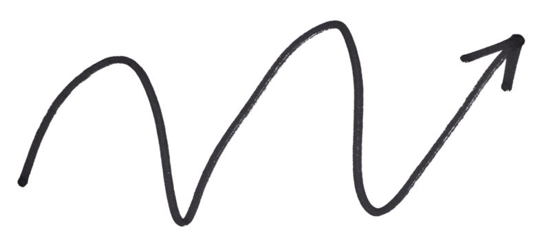 Black arrows isolated on transparent background.