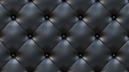 Illustration of black leather background with quilted pattern