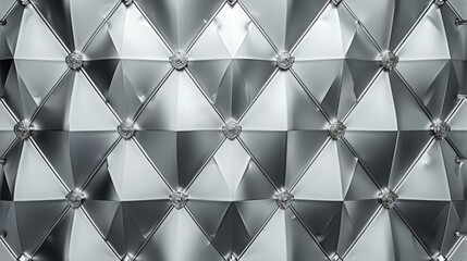 Abstract silver geometric seamless pattern. 