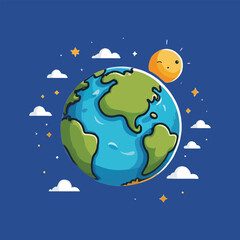 Fototapeta premium vector of beauty earth, earth day