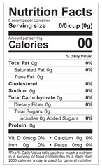 Nutrition Facts Label Template - Text Editable and Scalable - Vertical Short for Intermediate-Sized Packaging - US FDA Compliant 2020 in Arial Font