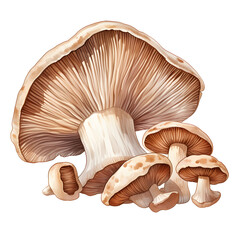 Oyster mushrooms isolated on a png background. Full clipping path.