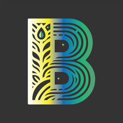 B Alphabet Logo Design B