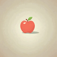 Apple colorful vector  illustration design flat cartoon style