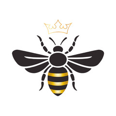 Queen bee logo vector