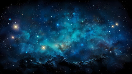 Sparkling starry night sky background